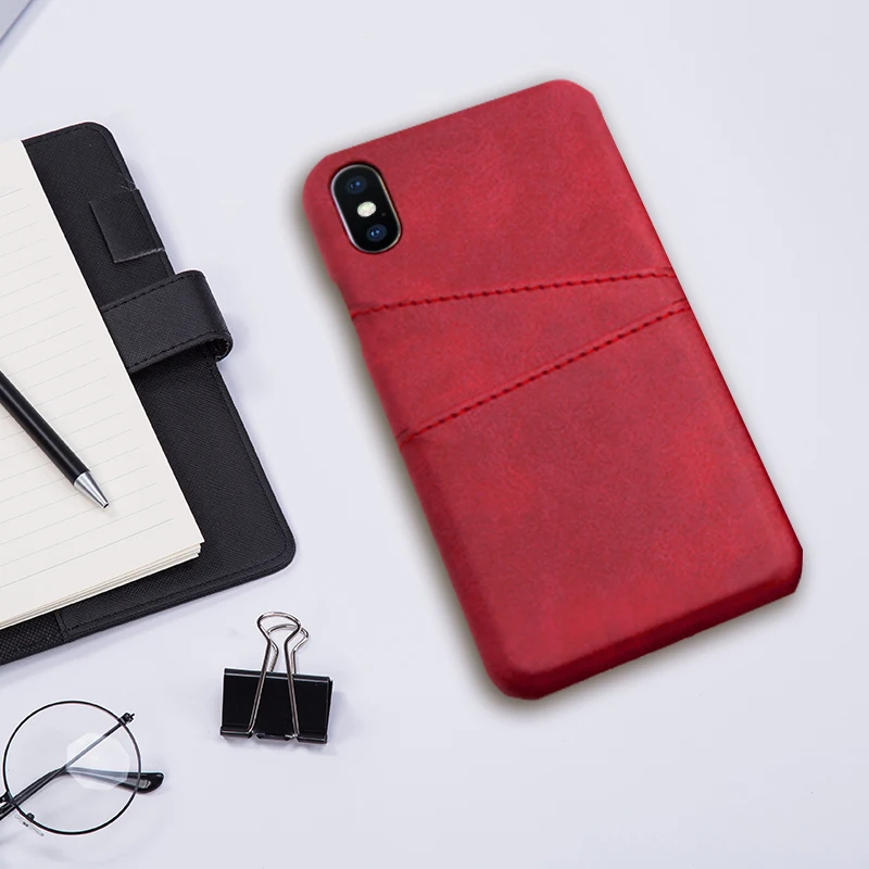 Тонкий из искусственной кожи чехол для iPhone X XR XS MAX 11 роскошный задний Чехол