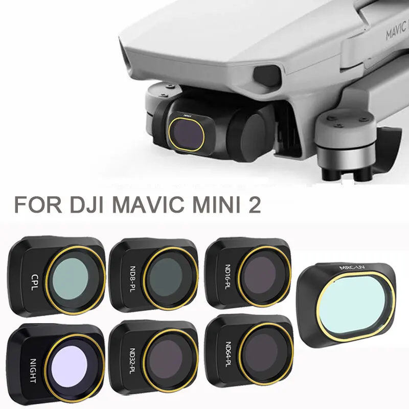 Для DJI Mini 2 Drone Camera Gimbal Lens Filter ND-PL UV CPL Night Sunhood Protector For dji mavic mini2 Accessories | Электроника