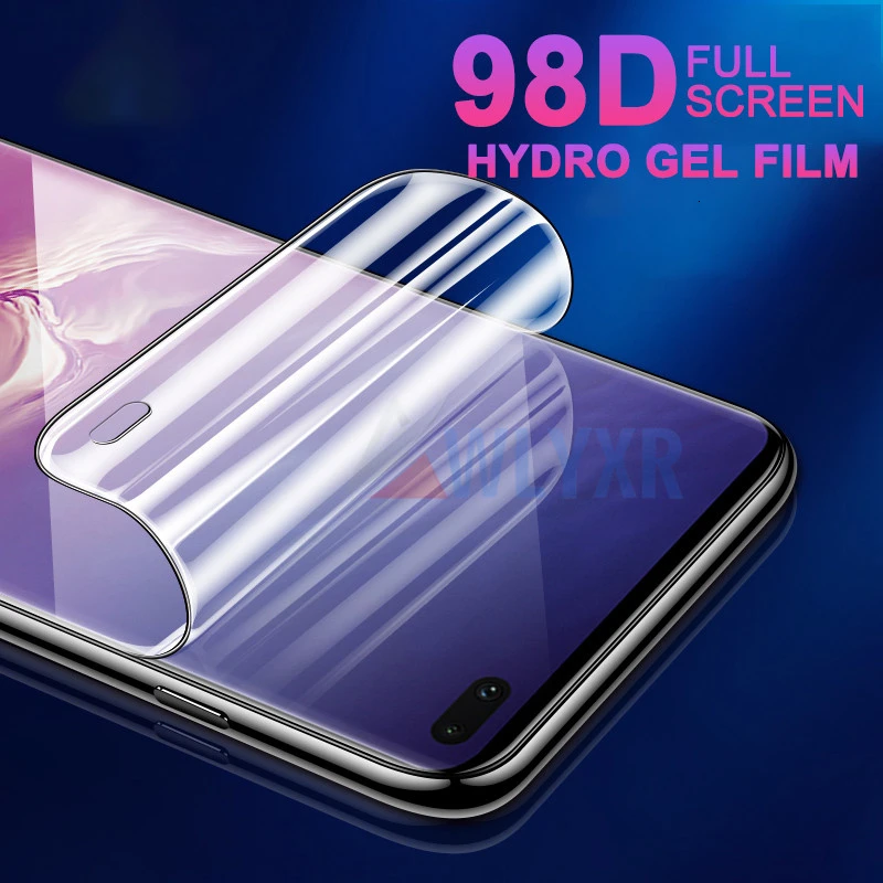 98D настоящая Гидрогелевая мягкая пленка для Samsung Galaxy S10 Plus Защитная экрана A50 A30 A60
