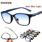 Очки для чтения NONOR с блокировкой светильник для мужчин, очки для дальнозоркости TR90, компьютерные очки унисекс против усталости от + 1,0 до + 4,0 оправа для очков женщин очки для чтения