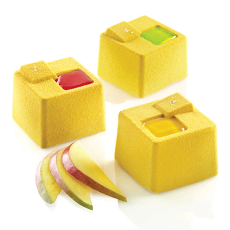 8 ячеек квадратная силиконовая форма для выпечки пирожных женская ручная работа