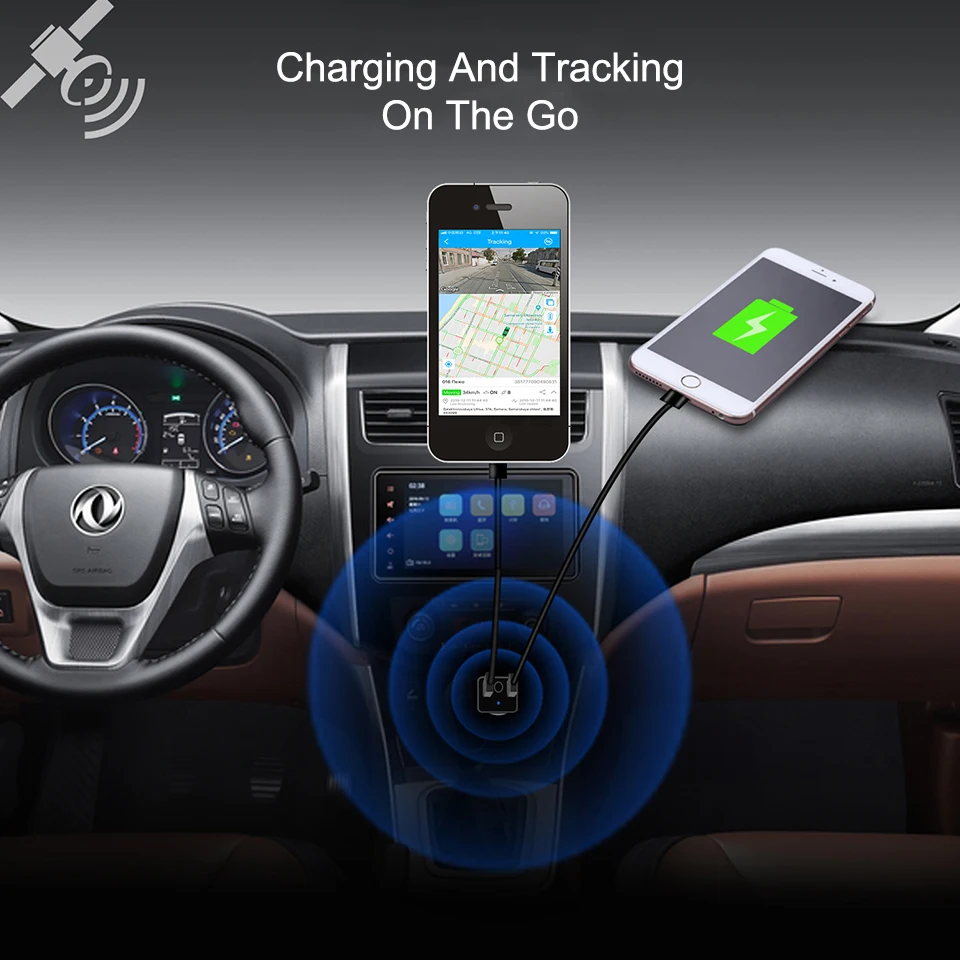 Concox уникальный HVT001 автомобильное зарядное устройство gps трекер с двумя USB зарядным портом мини-трекер для транспортного средства со скрытой кнопкой SOS прослушивание ACC