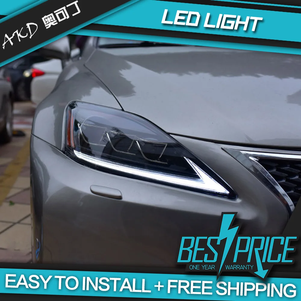 АКД автомобильного тюнинга фар для lexus IS 250 IS300 is350 светодиодные фары DRL