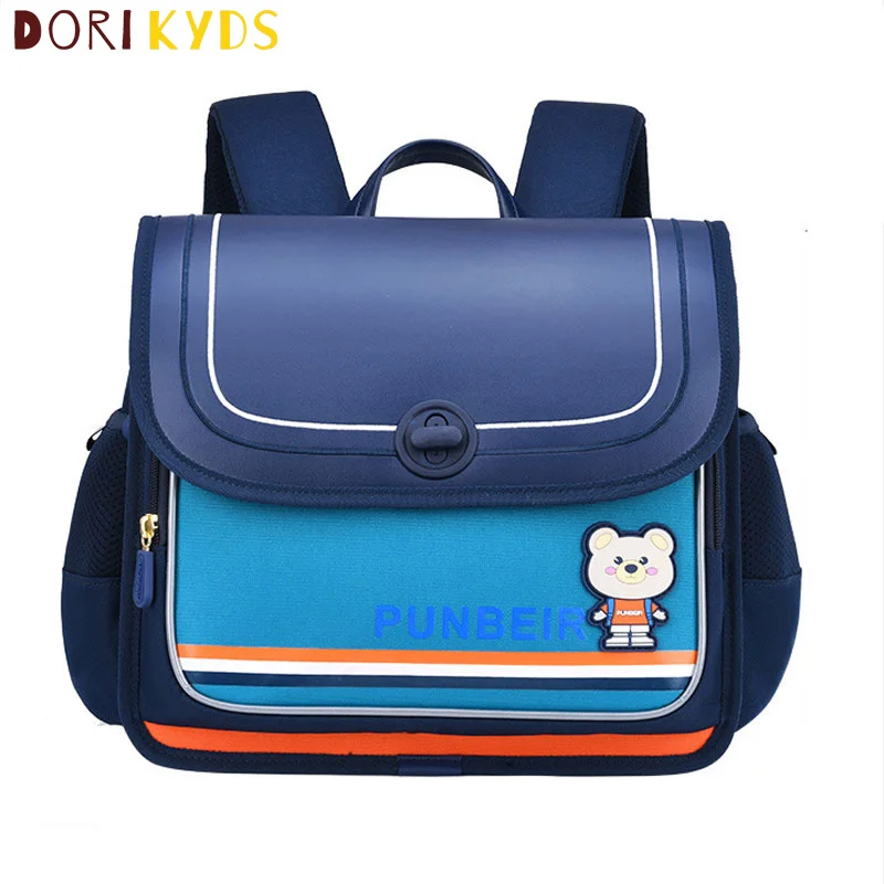 

DORIKYDS Cartoon Bear Horizontal Kids Backpacks Orthopedic Boys Girls School Bag Large Capacity Bookbag Waterproof Mochila