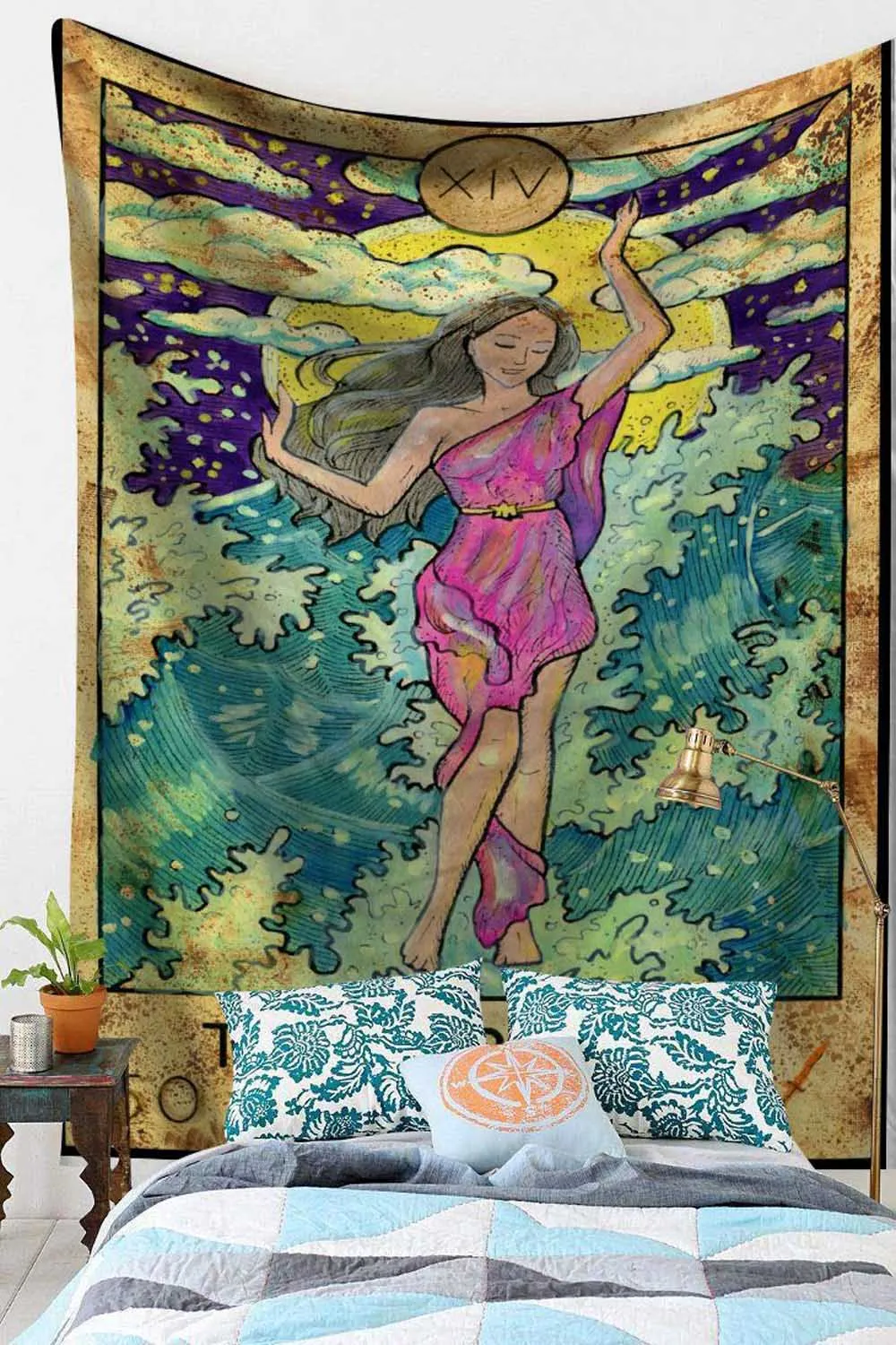 Декор психоделический гобелен Медуза классический Греческий миф солнце бог руки