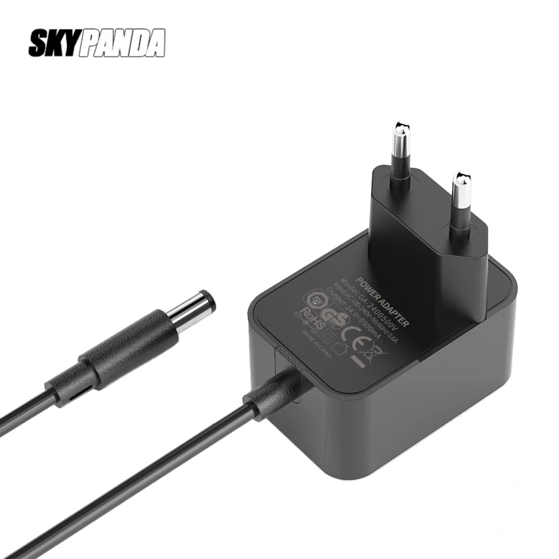 24V 0.5A CE/GS Сертификация адаптер питания ЕС DC Выход 90-240V AC Вход 100 см кабель зарядное