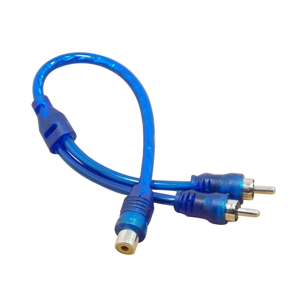 AOSHIKE 1 RCA Женский на 2 мужской аудио кабель и папа Y сплиттер для усилителя AUX