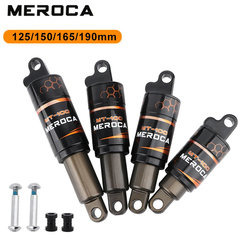 

MEROCA Bicycle Shock Absorber 125 150 165 190mm Oil Spring Rear Shock Absorber 750/850/1000LBS For MTB Mountain Bike Accessories