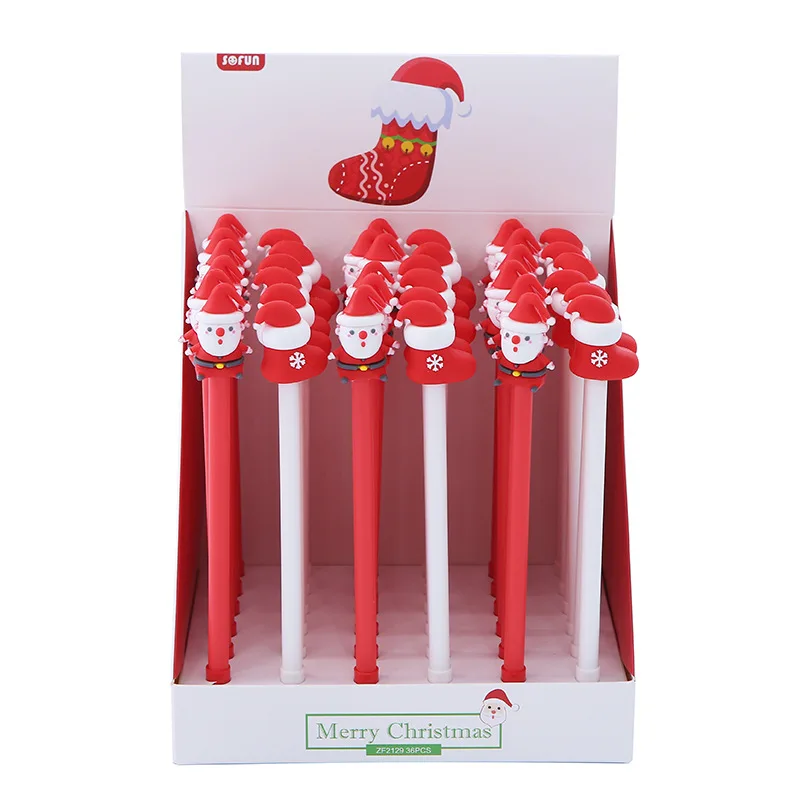 

36 pcs/lot Creative Christmas Gel Pen Cute 0.5 mm Signature Pens School Office writing Supplies Promotional Gift