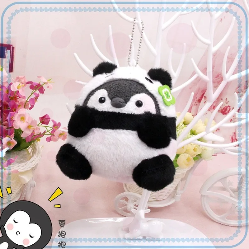 

japan cute panda penguin stuffed animal plush tosys doll pendant peluche juguetes brinquedos for children girls bag decor