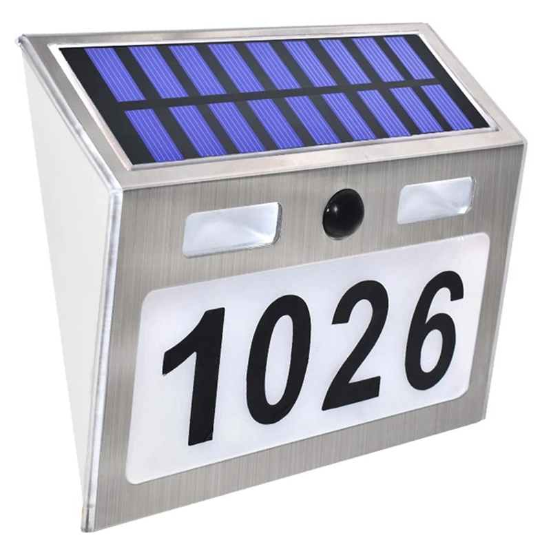 

Solar House Number Plaque Light with Motion Sensor LED Lights Address Number for Home Garden Door Solar Lamp Lighting