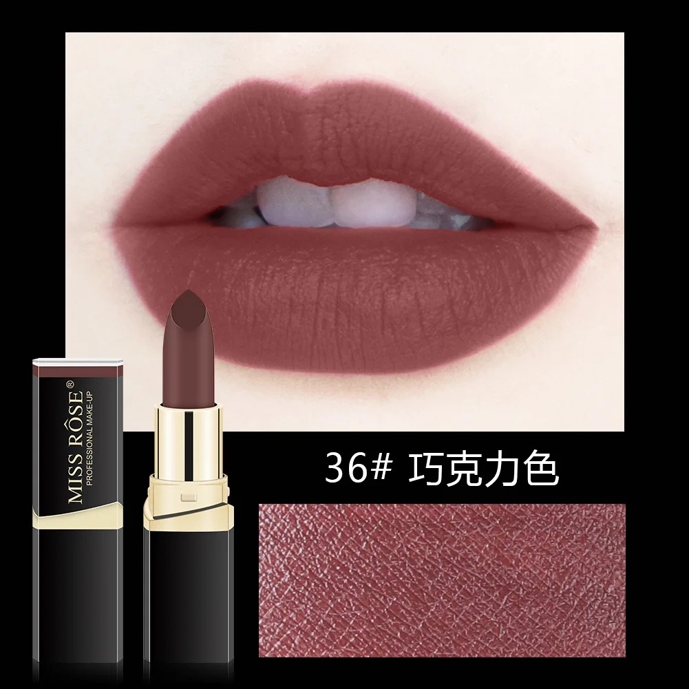 Горячая Распродажа Черная темная шоколадная туманная матовая помада кофейный