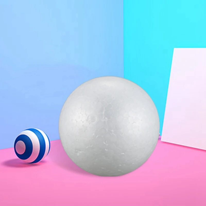 

10 x Christmas Decoration Modelling Craft Polystyrene Foam Ball Sphere 10cm---White