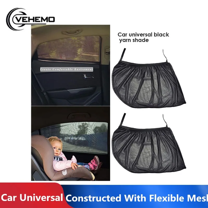 2 шт., размер M/L/XL, покрытие для окна автомобиля, солнцезащитный козырек, занавеска, УФ защита, Солнцезащитная сетка, солнцезащитный козырек, экран для окна, универсальные автомобильные аксессуары