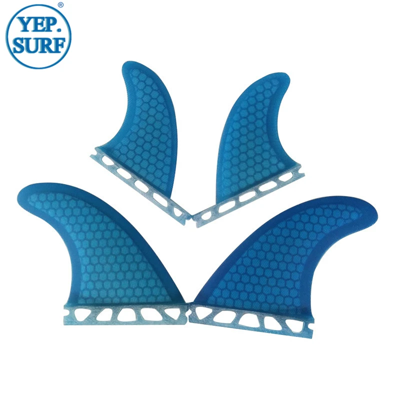 Одиночные вкладки M + GL синий плавник для серфинга набор четырехплавников из