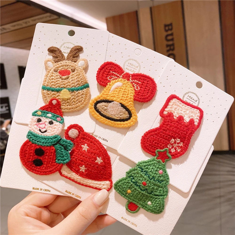 

1pcs Kids Girls Christmas Hair Clip Hairpins Barrettes Gift Kids Girl Hair Accessories Elastic Hair Bands Headdress Hairgrips