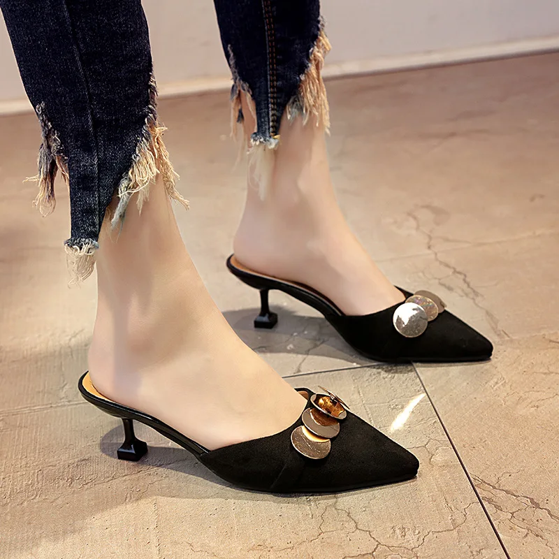 

Summer New Ladies Shoes Stiletto Non-Slip Heel Slippers High Heel Slippers For Woman