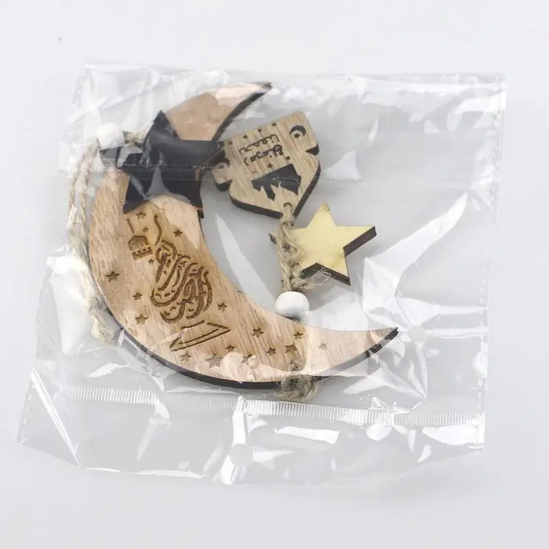 

Wooden Eid Mubarak Hollow Star Hanging Pendant Islam Decor Pendant Party Muslim Ramadanwooden L1X1