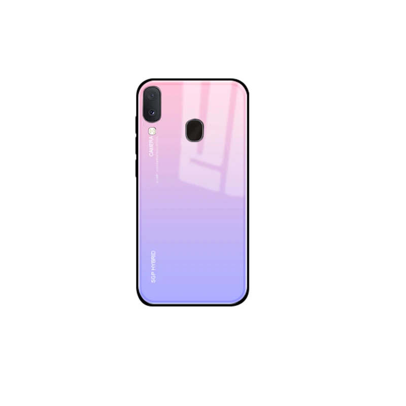gradient pink 3D цветной чехол из закаленного стекла для samsung A20e защитный чехол для samsung Galaxy A20e A20 e A202 A 20 A205 мягкие чехлы из ТПУ - Цвет: gradient pink