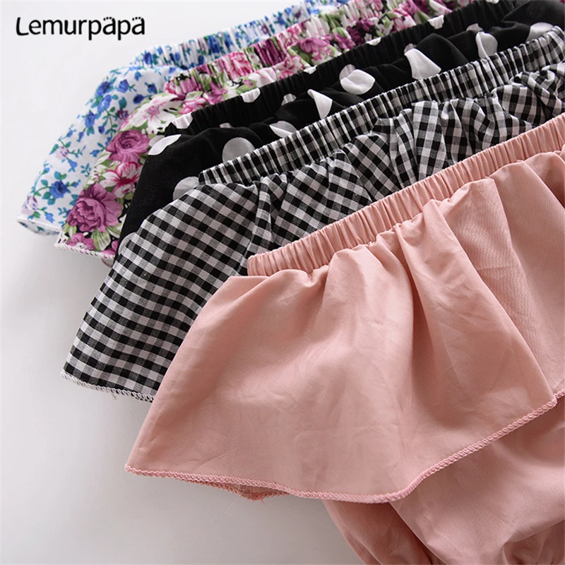 

Baby Clothes Toddler Girl Ruffle PP Pants Grid Panty Soft Diaper Nappy Cover Panties Cute Short Outfit Pants diaper cover