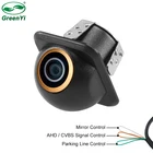 HD Mini 360 круглая установка AHDCVBS 1280x720P объектив рыбий глаз золотистый 4-контактный разъем парковочная камера заднегозаднего вида