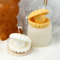 pearl shell moule resine scented scallop luxury decorative handmade soap mould home decor diy plaster mold