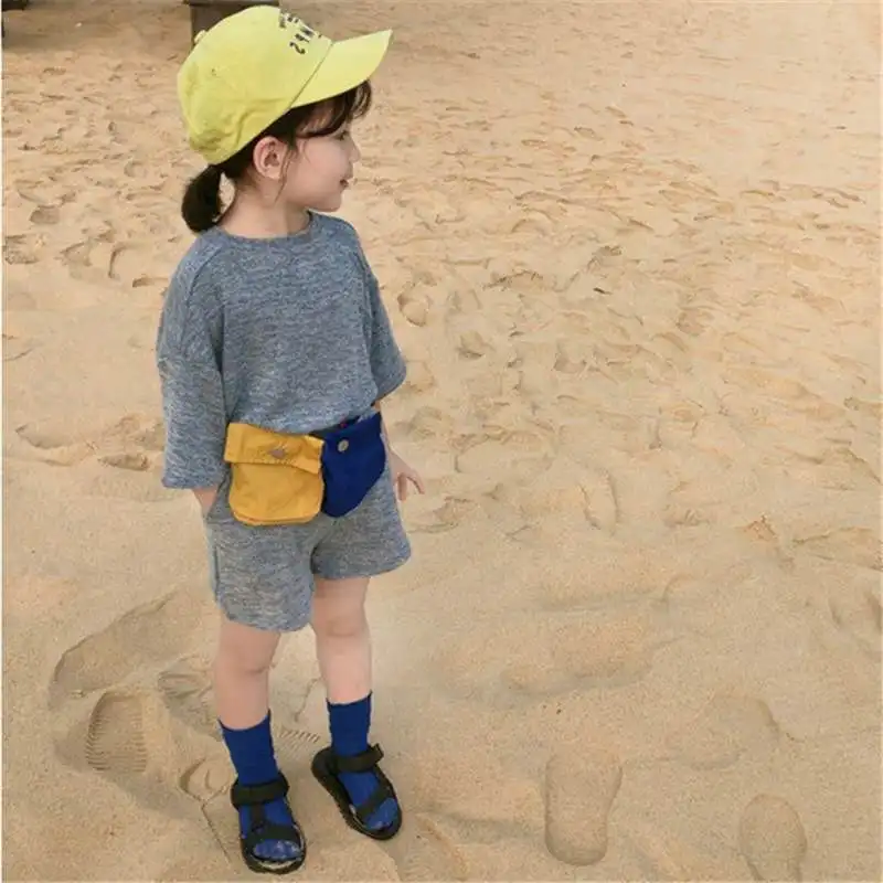 Костюм для девочек шелковая футболка с коротким рукавом лето 2020 новая детская