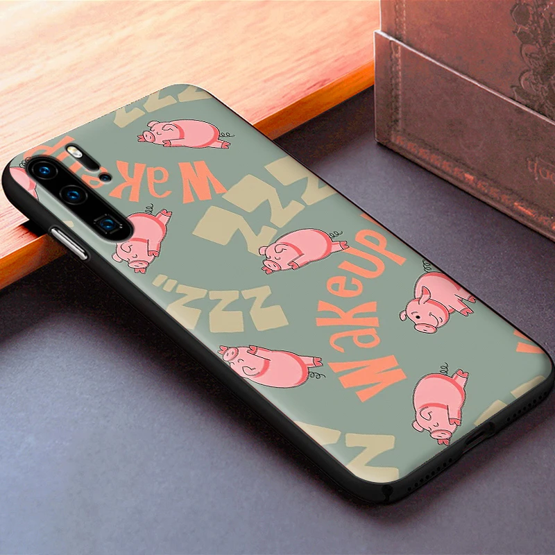 Милый мультфильм Свинья мягкий силиконовый телефон чехол для huawei P10 P20 2019 P8 P9 Mini P30