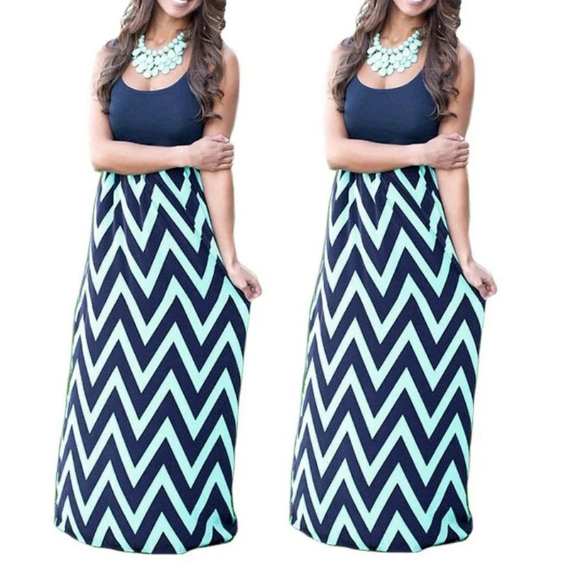

Женское летнее платье в полоску, длинное платье в стиле бохо, модное платье XL, пляжная одежда, 2021