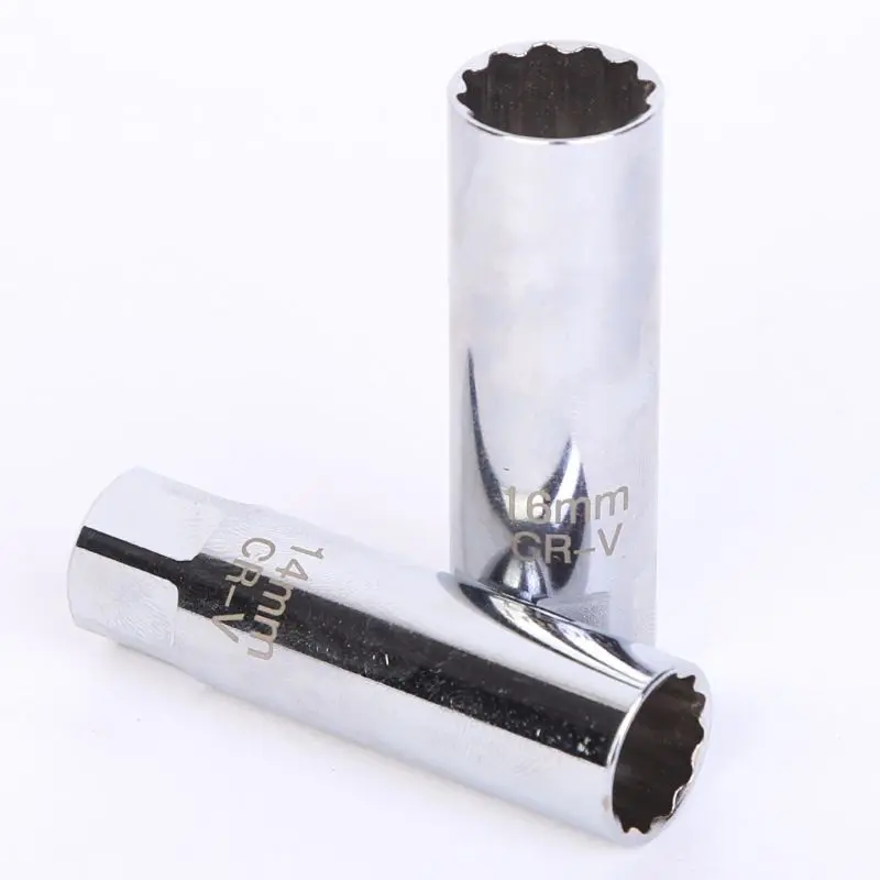 

Universal 14/16mm Spark Plug Socket 12 Point Remover Wrench Removal Tool 12 Angle Drive Repair Accessories