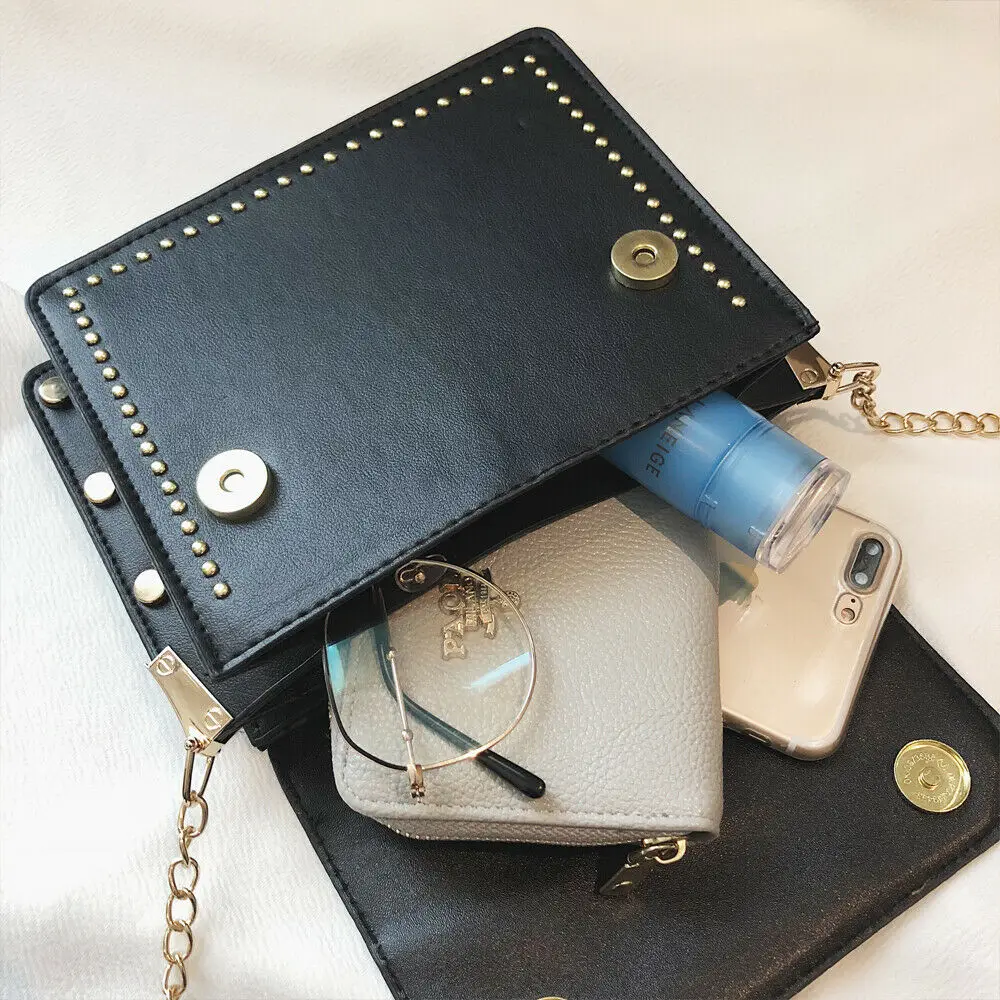 

Fashion Ladies Women Leather Shoulder Bags Tote Chain Messenger Crossbody Satchel Purse Casual Travel Handbag