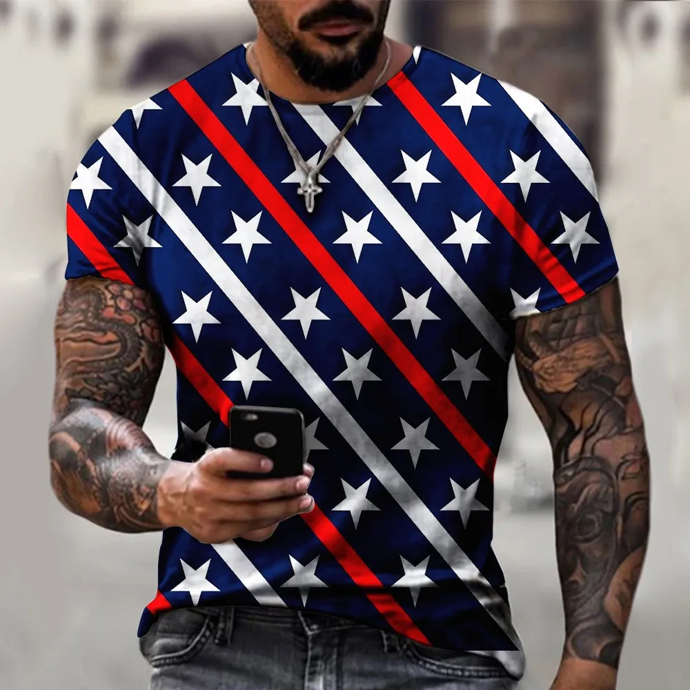 

2021 New American T-shirt Men's Muscle Fitness T-shirt Summer Outdoor Sports T-shirt Tops Street Fashion Casual T-shirt