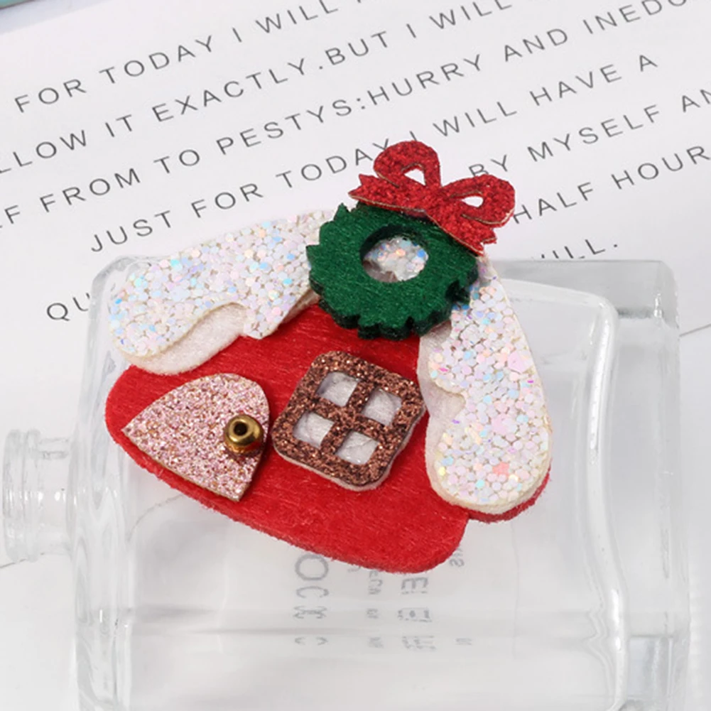 Милый Рождественский корсаж домик форма брошь булавка ювелирное изделие для
