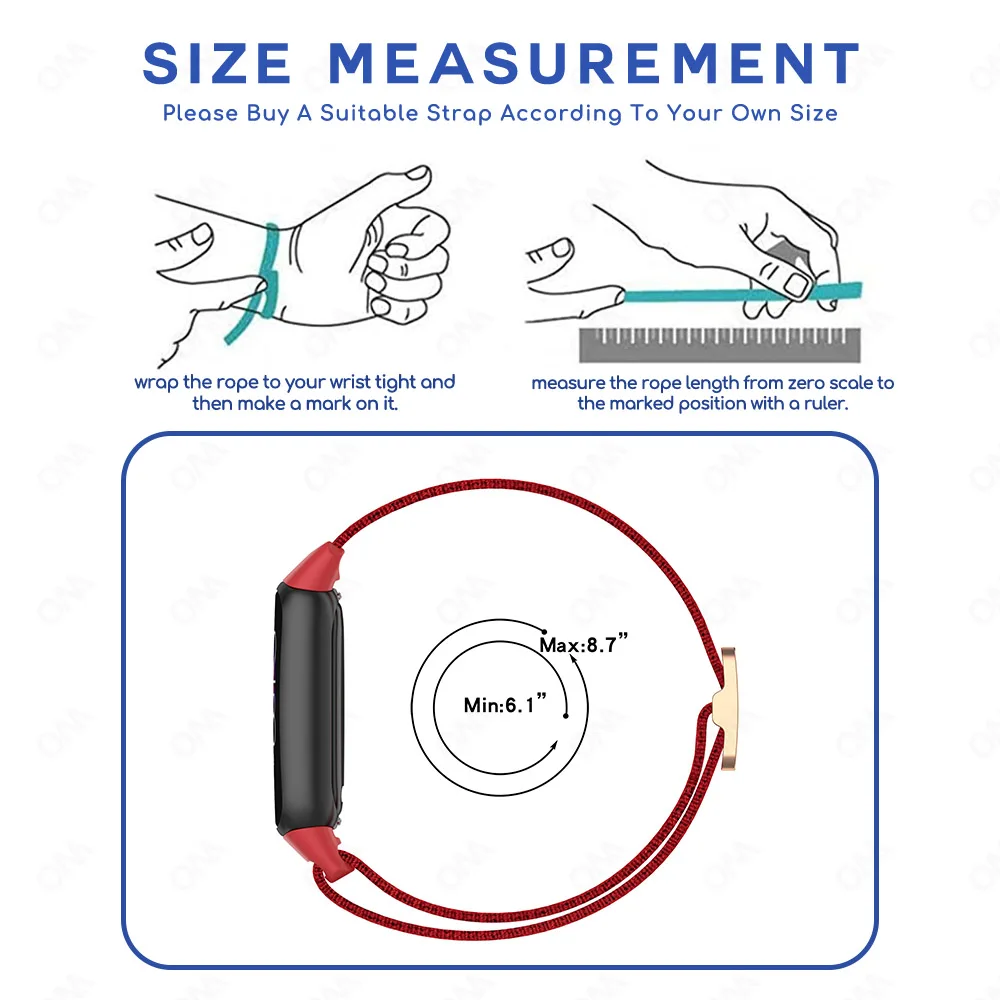 Ремешок для Fitbit Luxe нейлоновый тканевый ремешок Замена смарт-Браслет спортивный