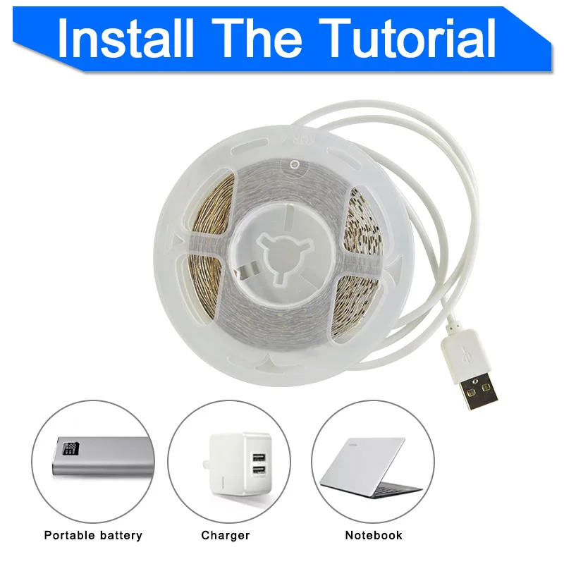 Светодиодный светильник светодиодный Strip1m 2m 3m 4m 5m полный спектр USB 5V Чип SMD 2835 Фито