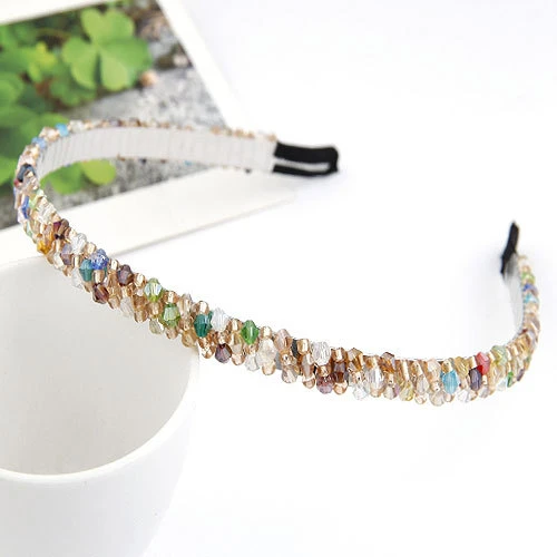 Design 2 multicolor Модные Кристальные повязки для волос, украшения для волос для женщин, заколки-ленты ручной работы, аксессуары для волос, новинка - Цвет: Design 2 multicolor