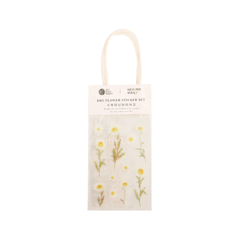 

3 Sheets Green Plants And Flowers Style Stickers For Label Diary Stationery Album Journal Planners