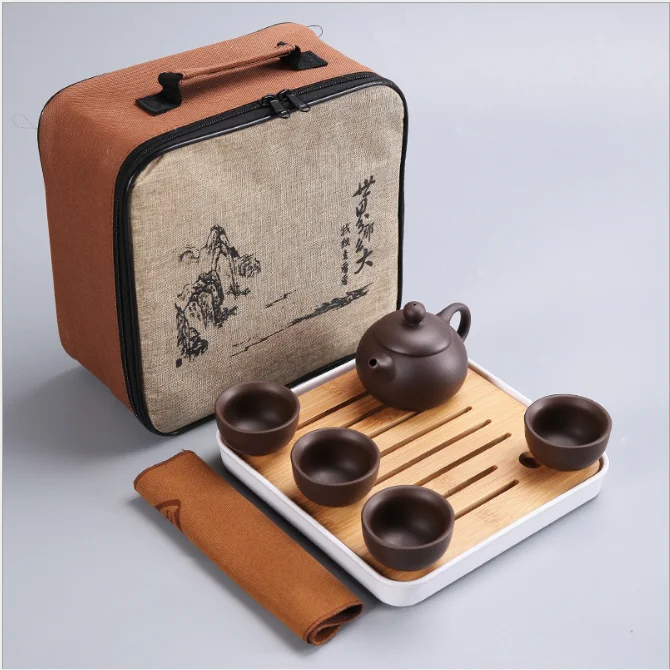 Чайный сервиз включает в себя 1 горшок 4 чашки высококачественный элегантный gaiwan