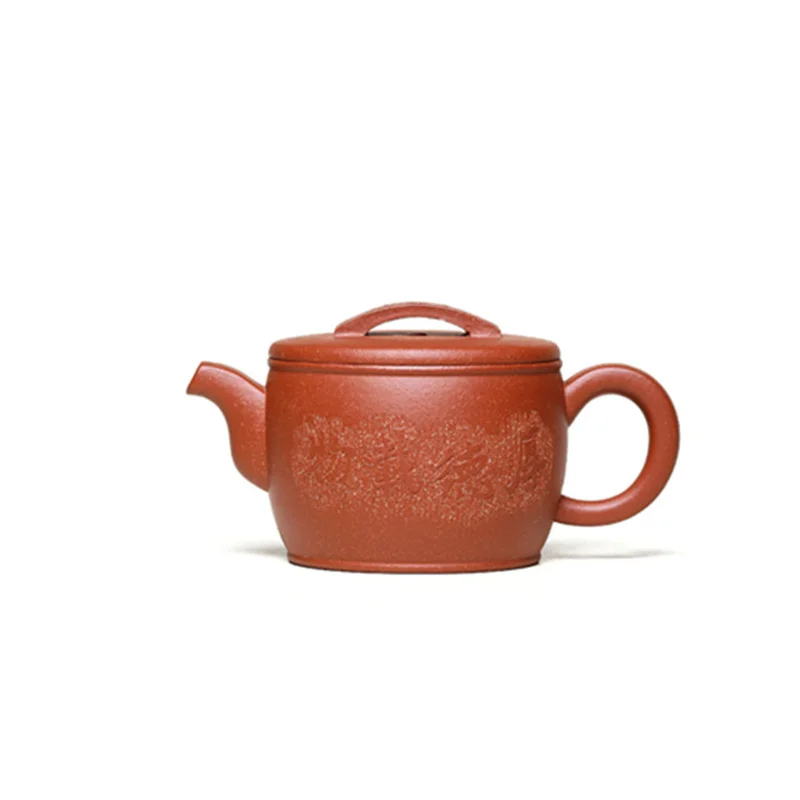 

Yixing Zisha Hand-carved and Painted Hanwa Yuanhuang Huangjiangpo Famous Teapot Tea Set Cute Teapot Kung Fu Tea Set