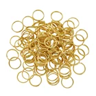 Золотые раздельные кольца pandahall, 200 шт., 10 мм, железная двойная петля, открытые соединительные кольца, кольца для ключей