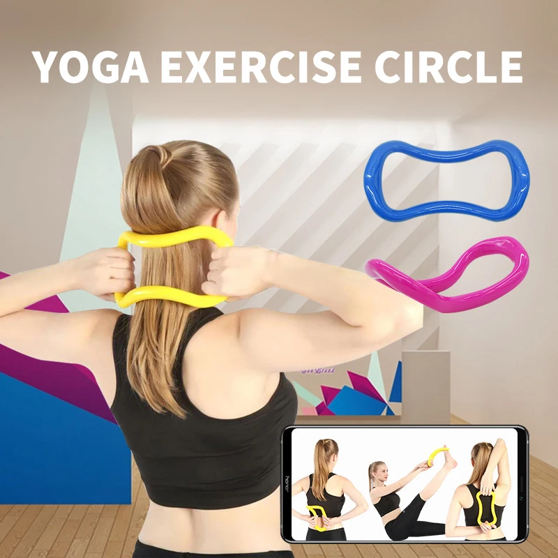 

Women Portable Fitness Equipment Yoga Circle GYM Bodybuilding Workout Pilates Ring Sports Resistance Trainning Accessories