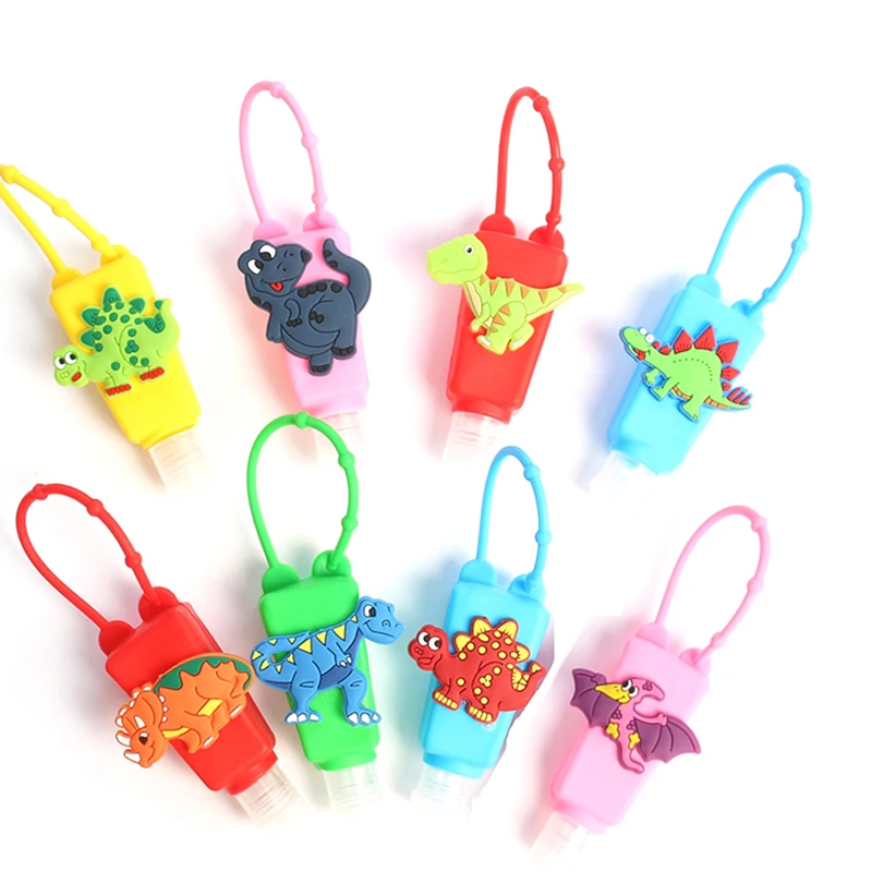 Силиконовый держатель для дезинфицирующего средства рук с динозавром