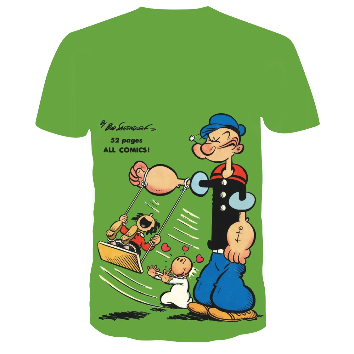 Новое поступление, Классическая мультяшная футболка popeye для мужчин и женщин, 3d принт, модная футболка с коротким рукавом, уличная одежда, повседневные летние топы