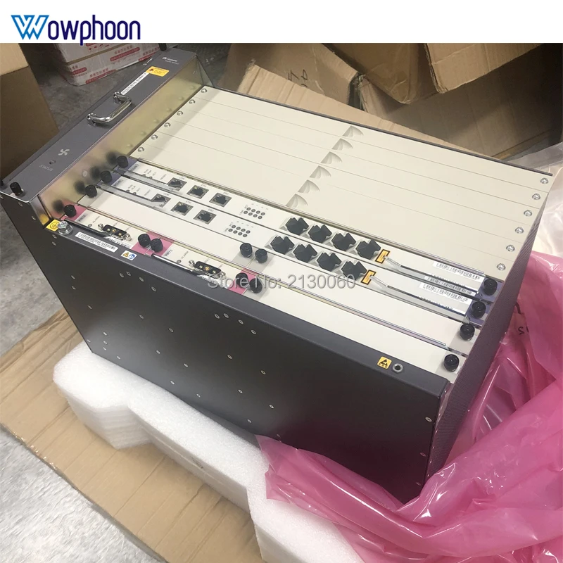 Fibra olt Huawei GPON OLT MA5683T волоконно-оптическое оборудование с шасси + вентилятор 2 * SCUN PRTE