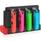 Зарядная док-станция с индивидуальным светодиодным индикатором для Nintendo Switch Joy-Con, 1-4 шт.