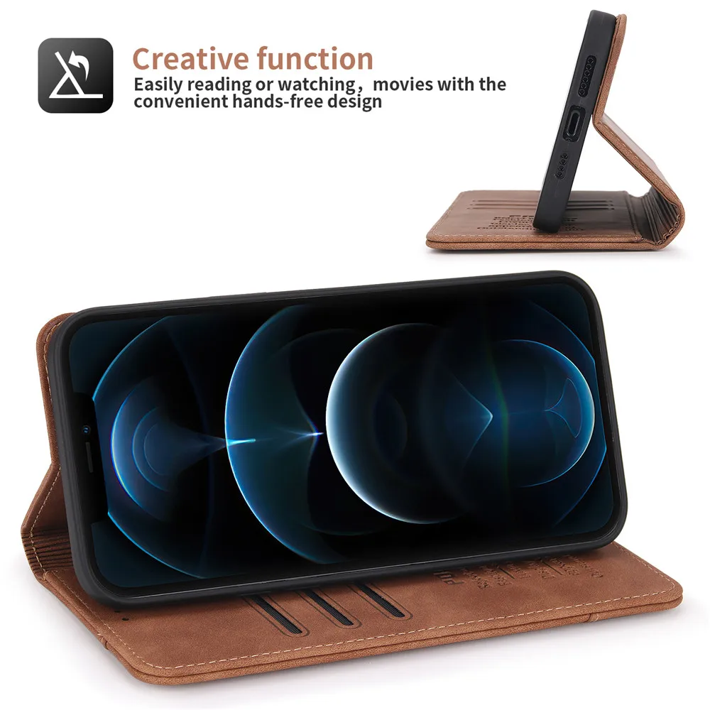 luxury pu leather flip wallet phone case for iphone 13 12 mini 11 pro xs max xr x 8 7 6 6s plus se 2020 magnetic skin bags cover free global shipping