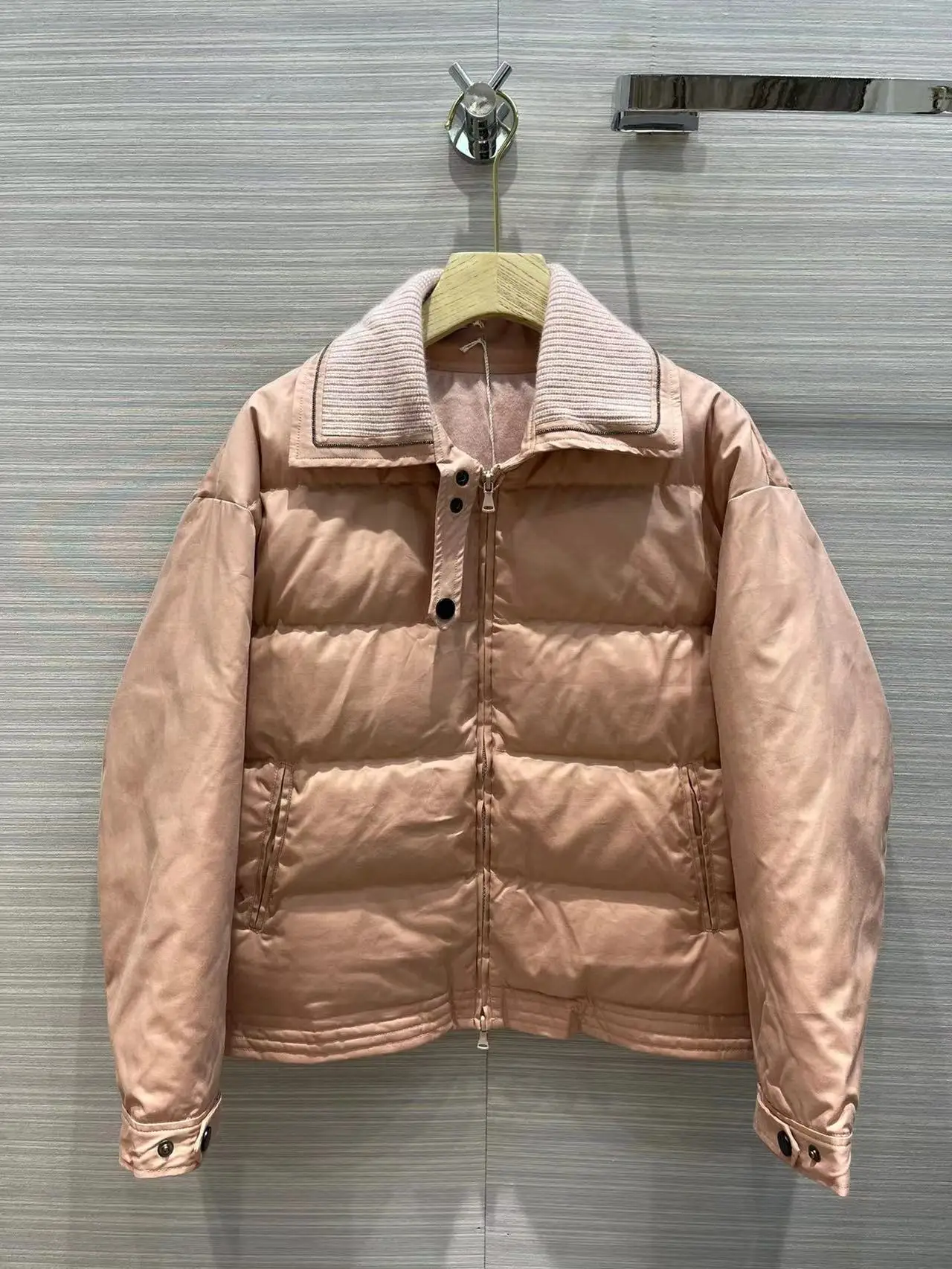 

Fyion Runway Fashion White Goose Down Coat Cashmere Women High Quality Beading Warm Jacket Lady 2021 Autumn Winter