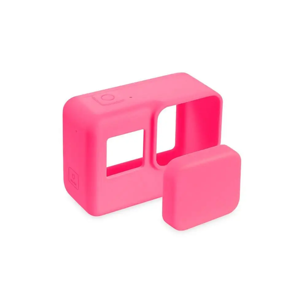 Силиконовый чехол для камеры + Крышка объектива GoPro Hero 5 6 7 черный защитный с