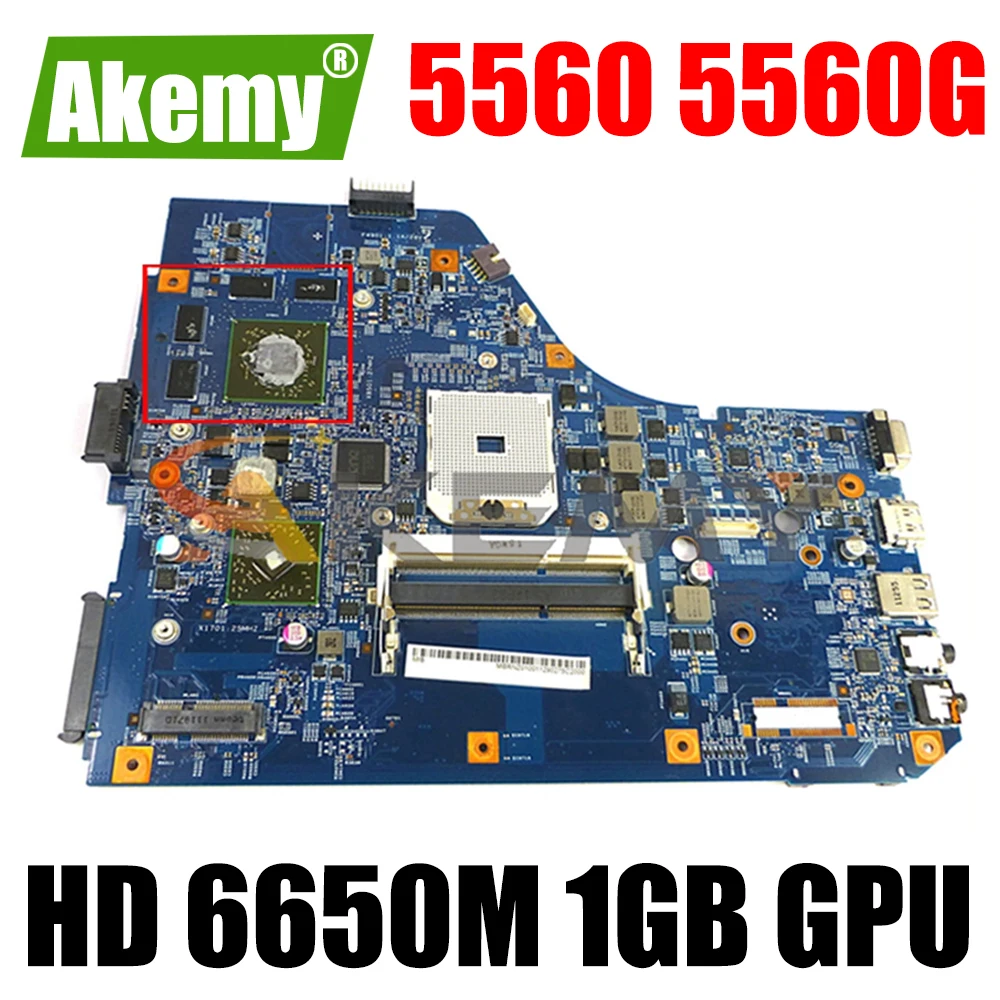 

MBRUS01001 MB.RUS01.001 MBRNZ01001 For Acer aspire 5560 5560G Laptop Motherboard 48.4M702.01M DDR3 HD 6650M 1GB GPU Main board