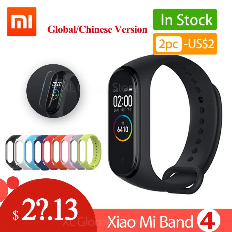 Xiaomi mi Band 4 Global 135 мАч mi band 4 Цвета экран Bluetooth 5,0 Браслет фитнес HeartRate браслет китайская версия